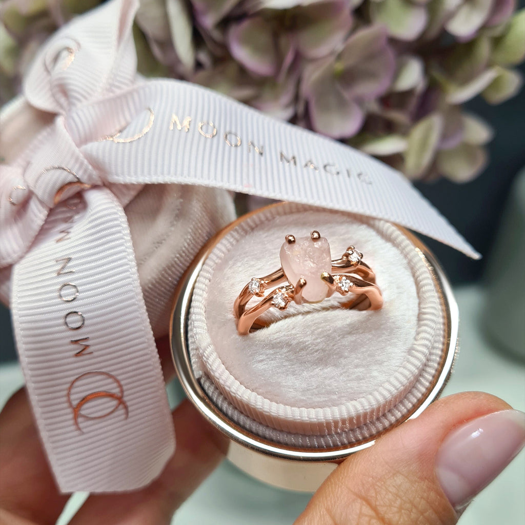 Rose Quartz Ring - Flow