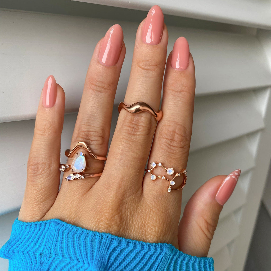Adjustable Moonstone Ring - Flourish