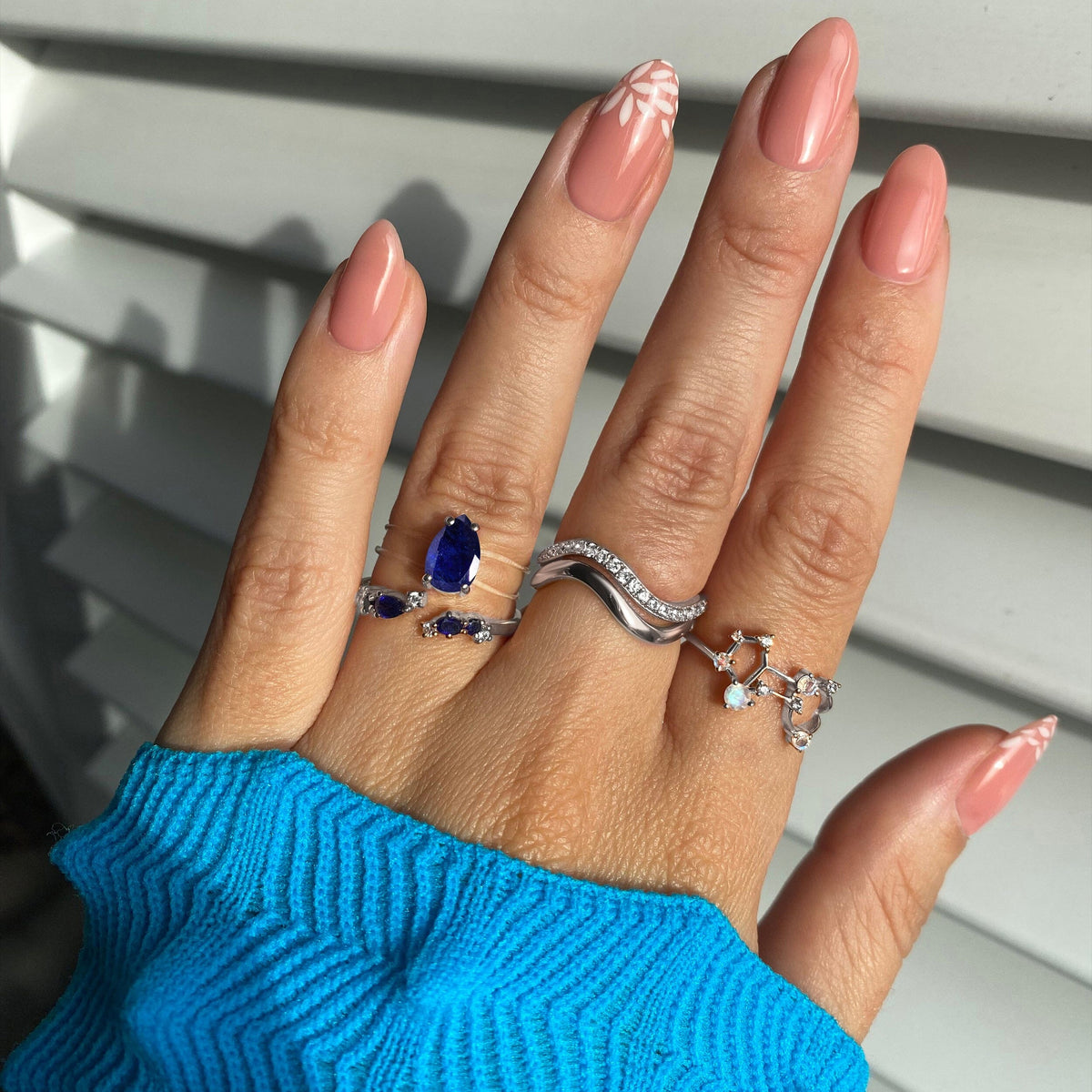 Adjustable Blue Sapphire Ring - Flourish