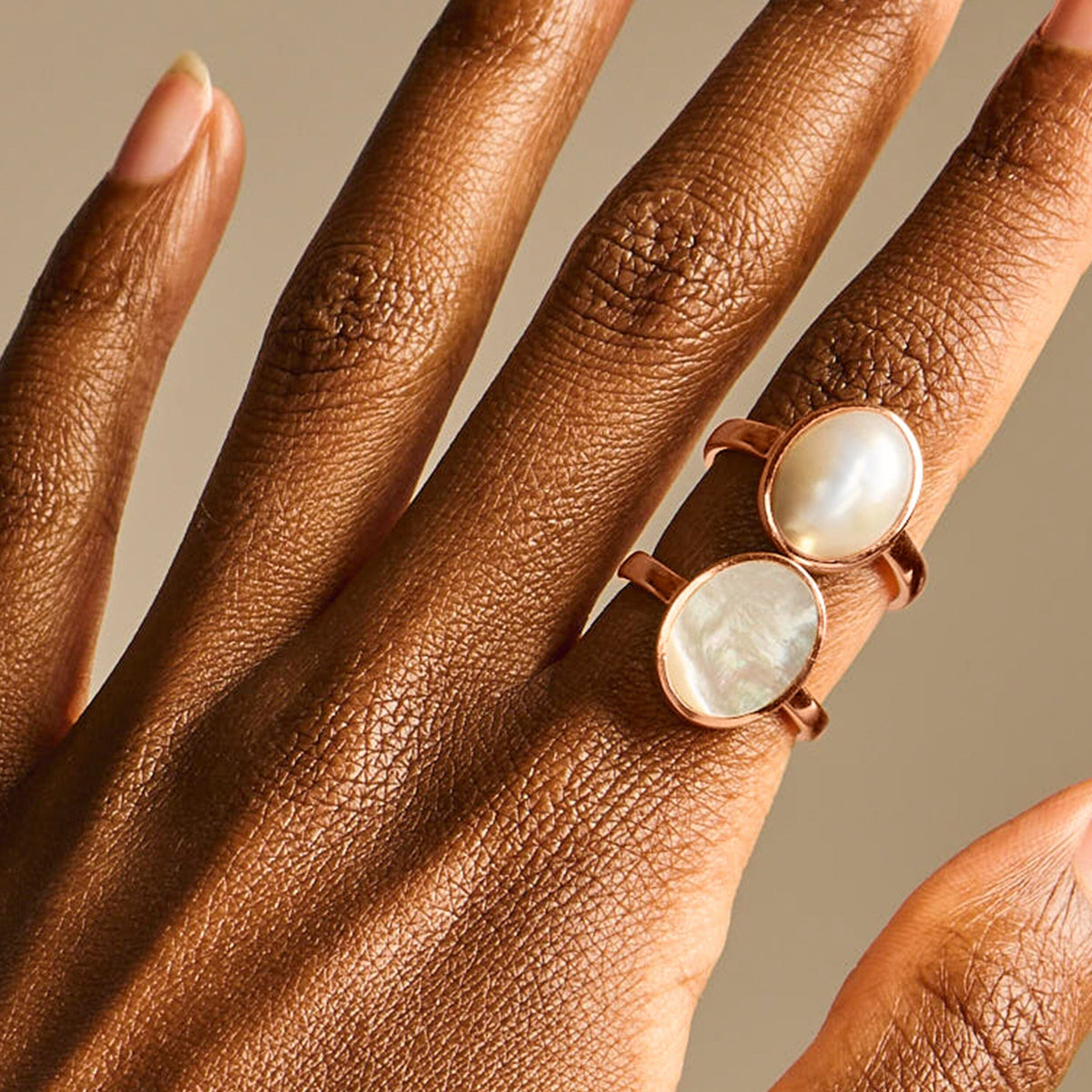Mother of Pearl Ring - Enfolded
