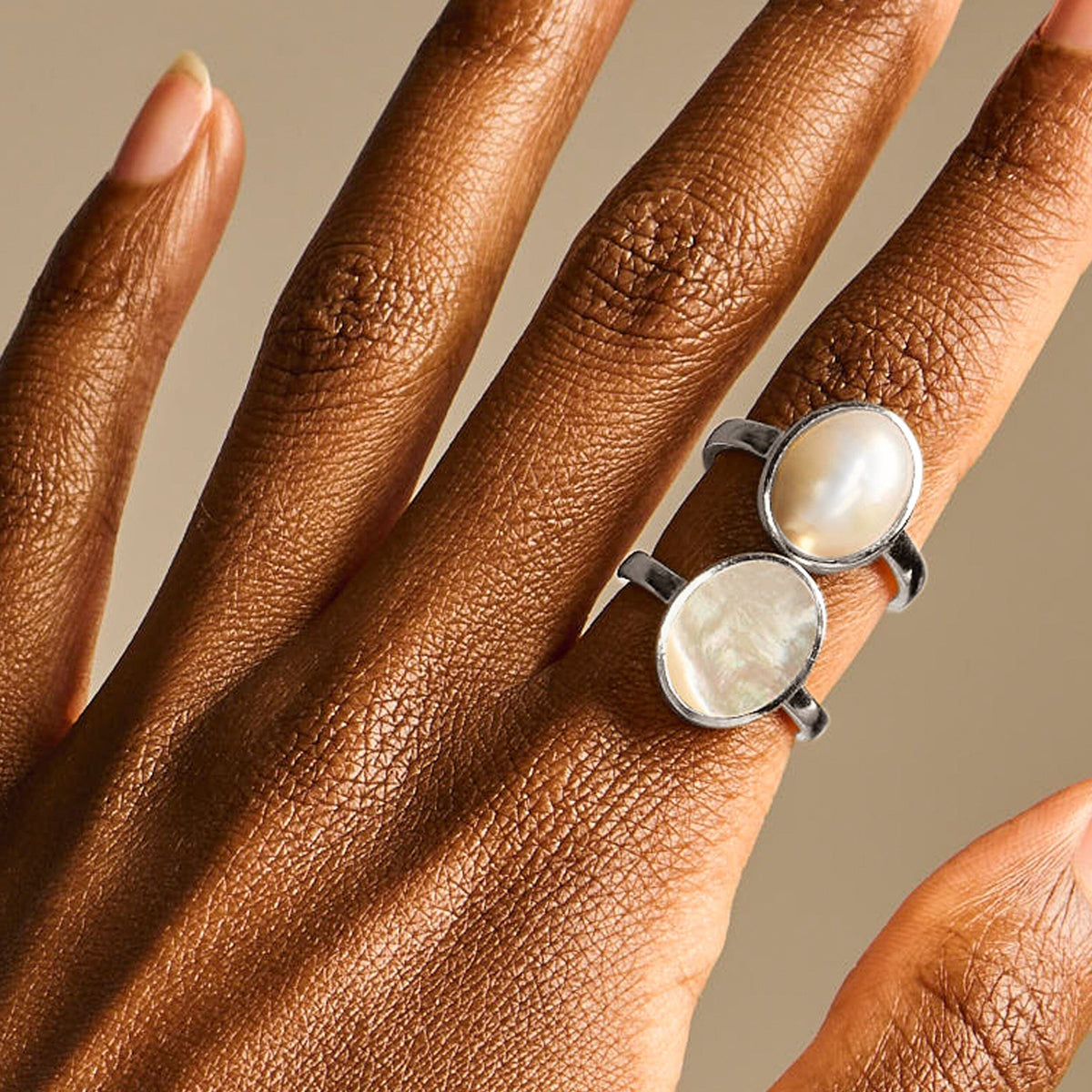 Mother of Pearl Ring - Enfolded