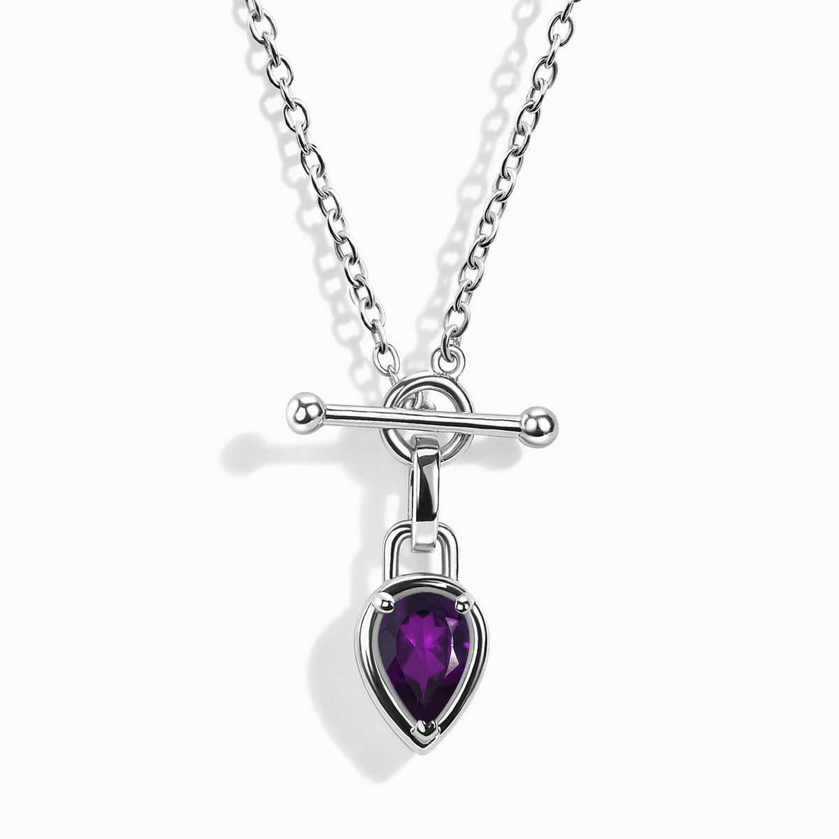 Amethyst Talis T-Lock Necklace - February Birthstone