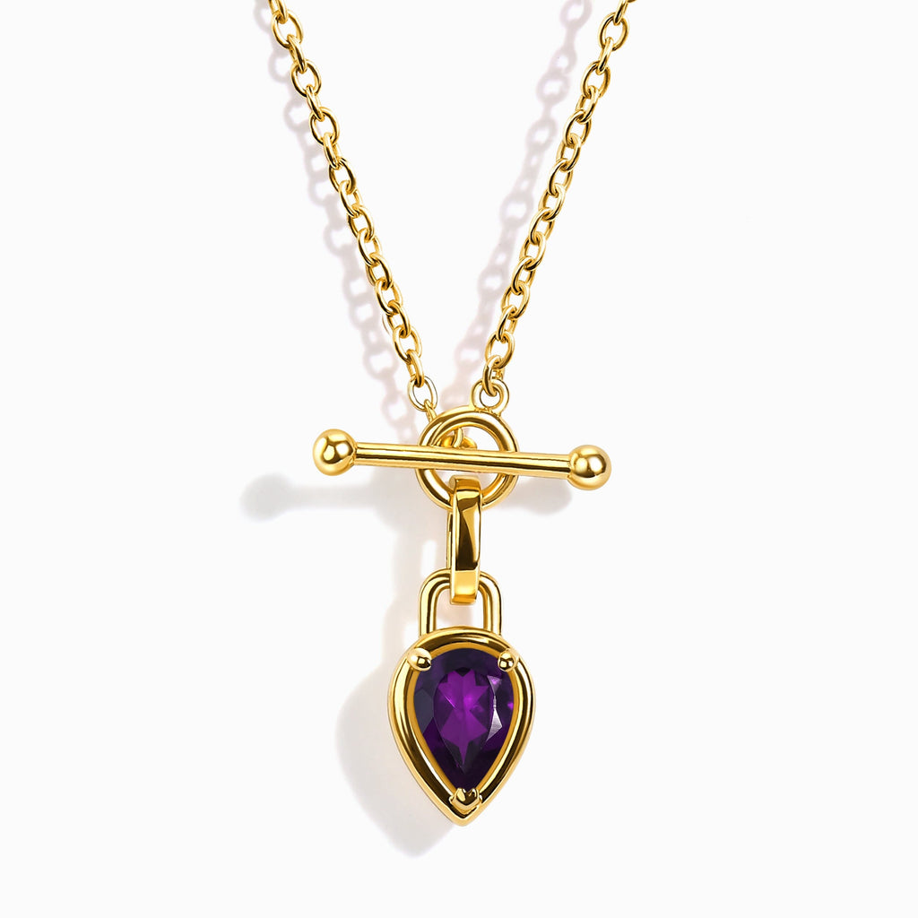 Amethyst Talis T-Lock Necklace - February Birthstone