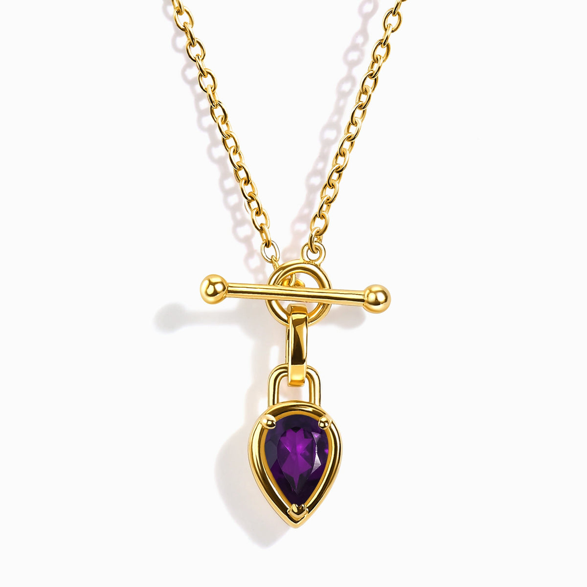 Amethyst Talis T-Lock Necklace - February Birthstone