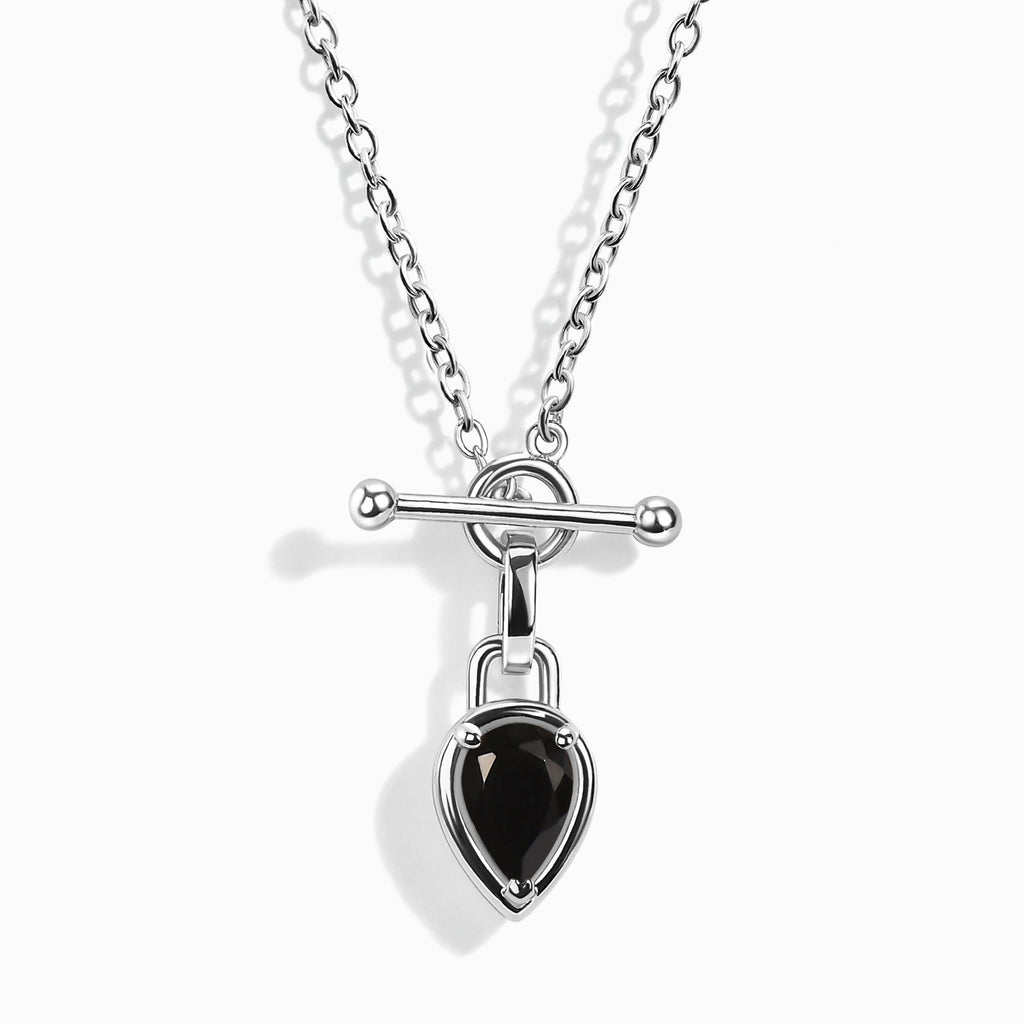 Black Onyx Talis T-Lock Necklace - December Birthstone