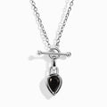 Black Onyx Talis T-Lock Necklace - December Birthstone