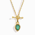 Green Onyx Talis T-Lock Necklace - May Birthstone
