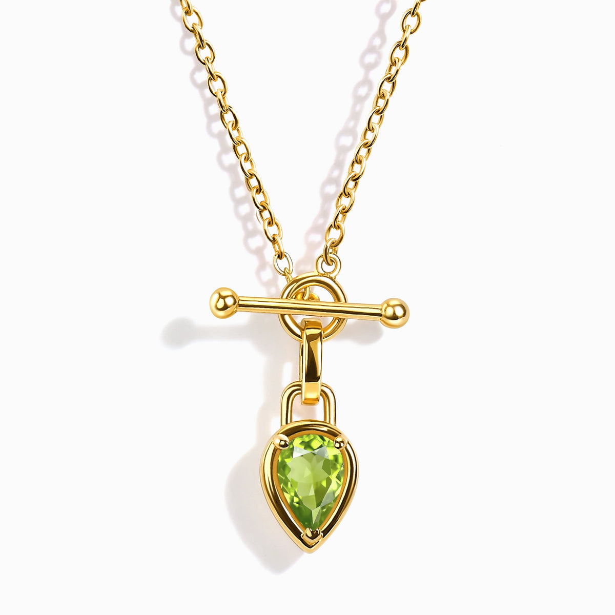 Peridot Talis T-Lock Necklace - August Birthstone
