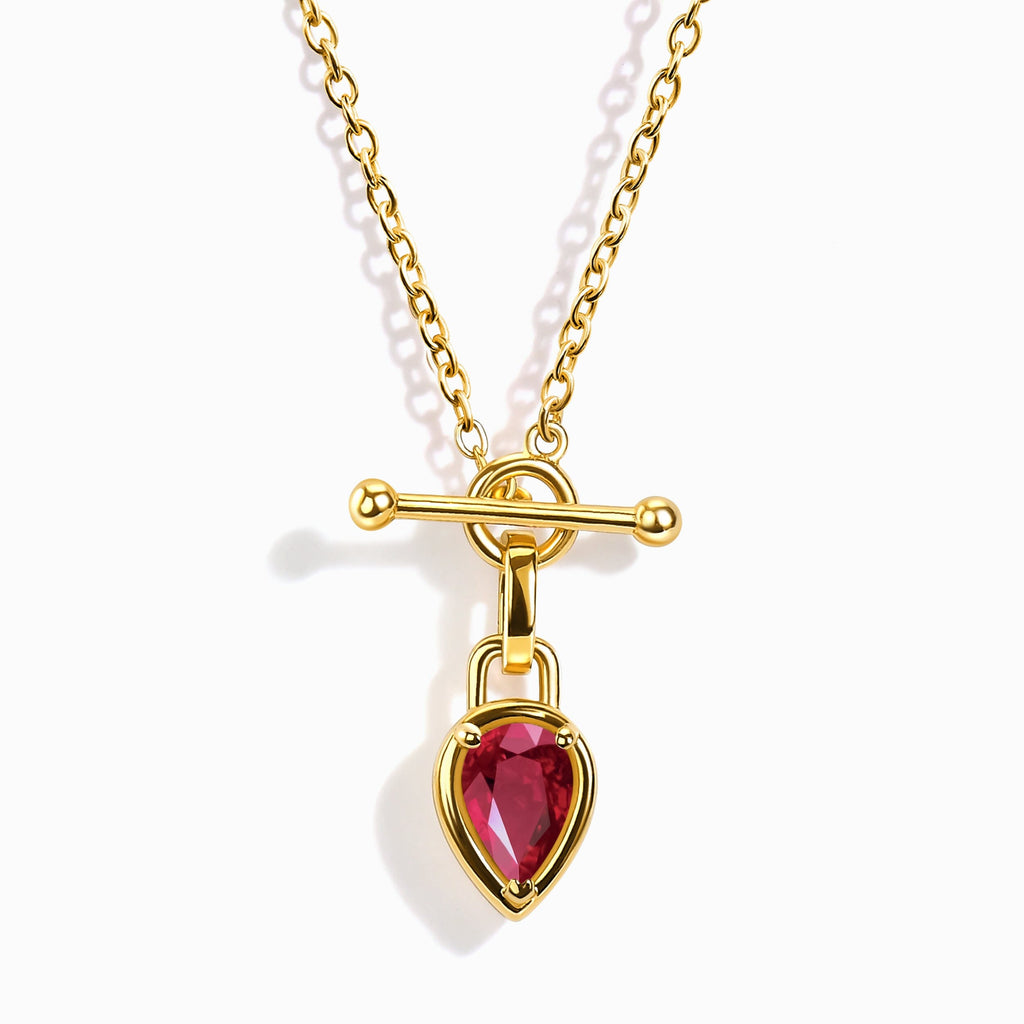 Ruby Talis T-Lock Necklace - July Birthstone