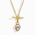 White Topaz Talis T-Lock Necklace - April Birthstone