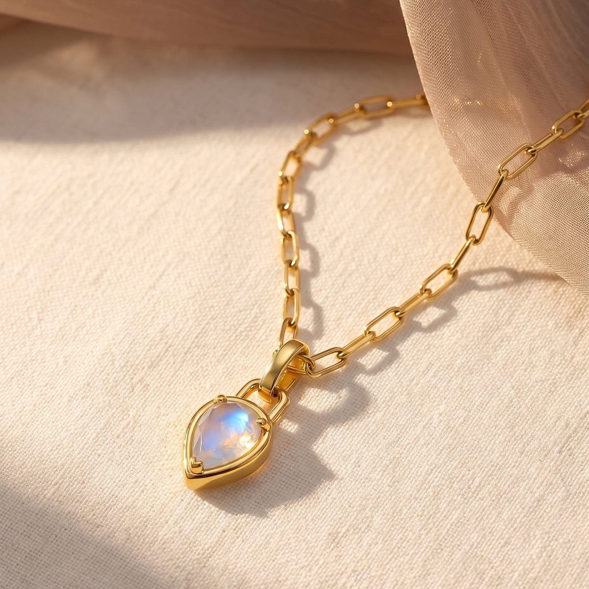 Moonstone Talis Widelink Necklace - June Birthstone
