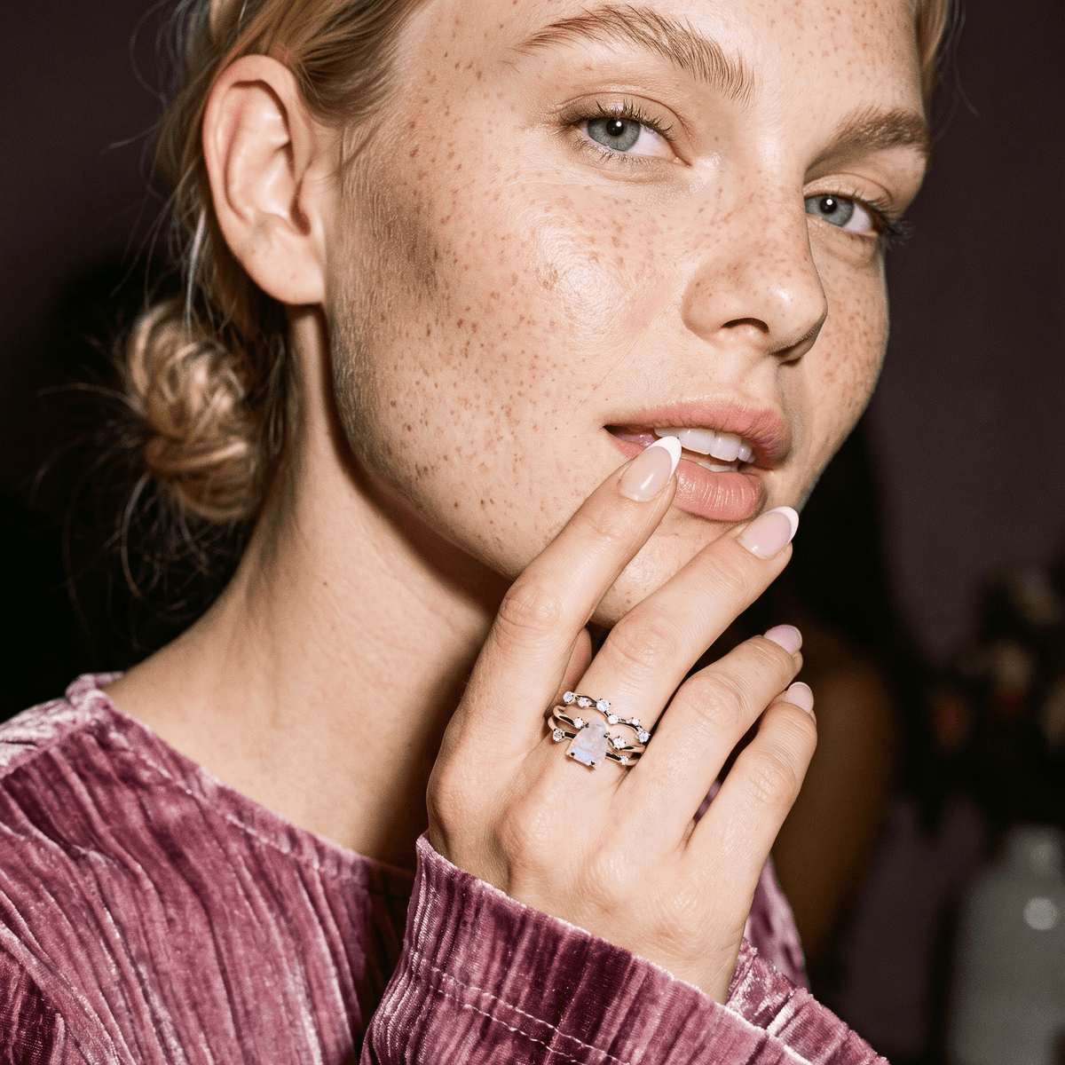 Moonstone Ring - Flow - Solid Gold
