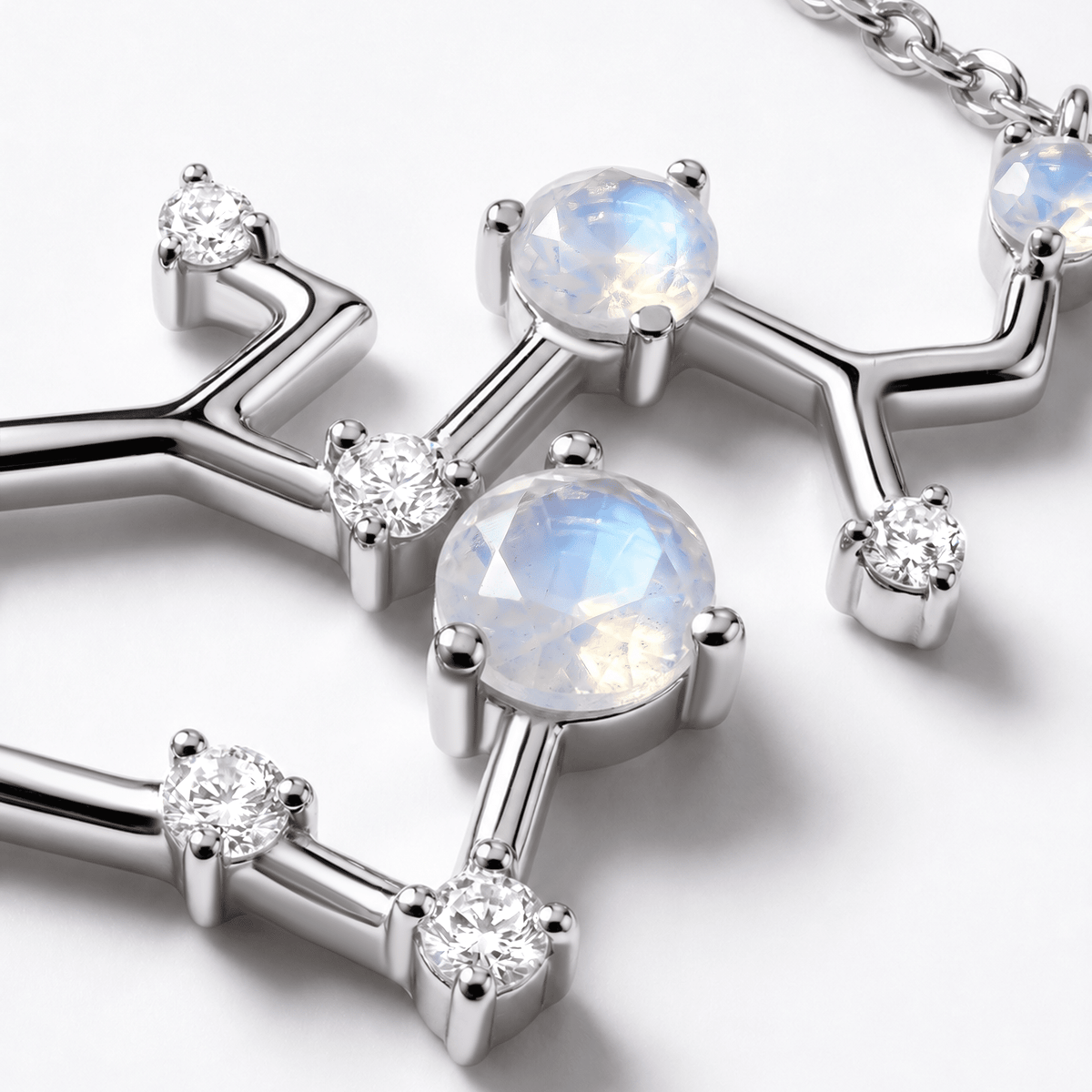 Moonstone Sagittarius Zodiac Constellation & Heroine Necklaces