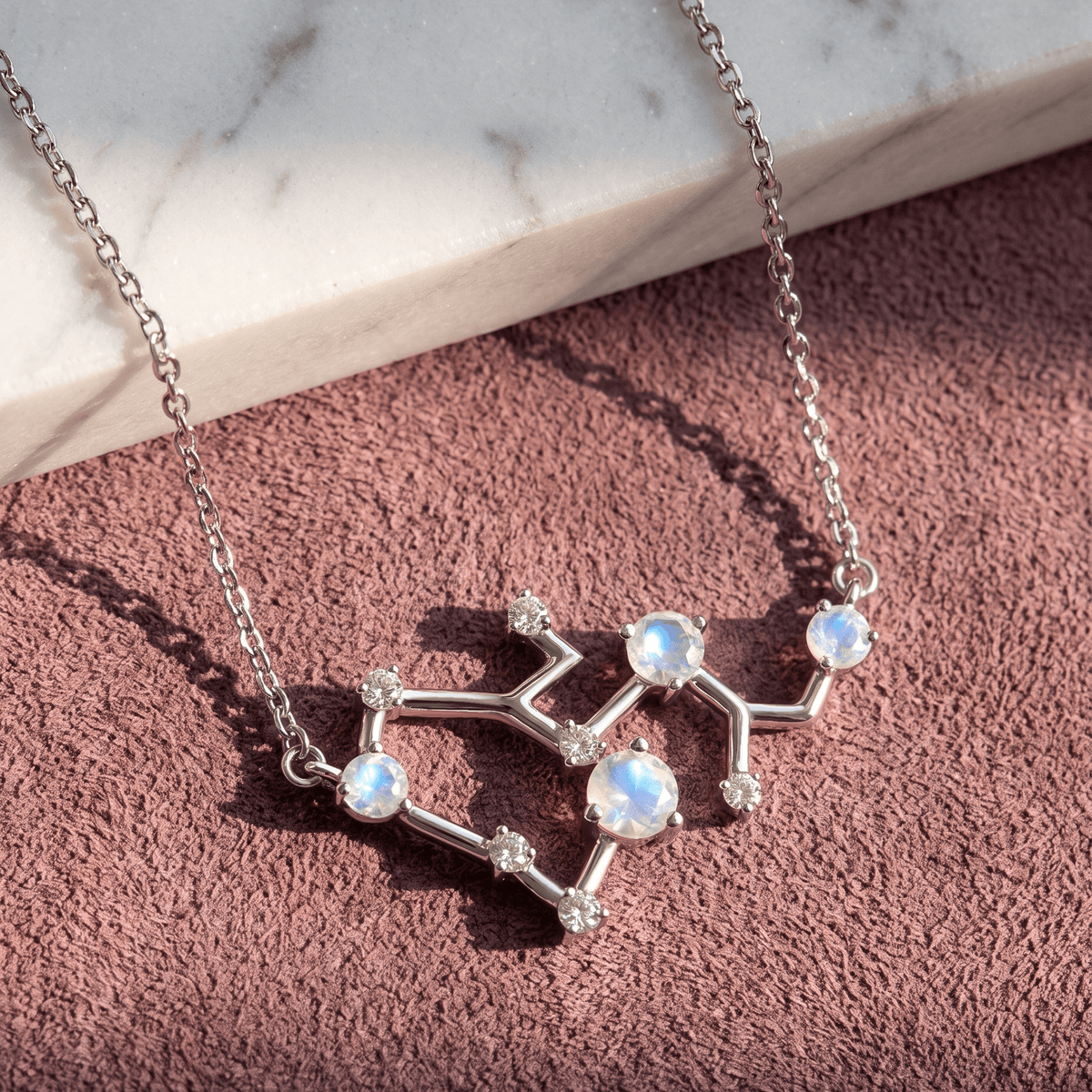 Moonstone Sagittarius Zodiac Constellation & Heroine Necklaces