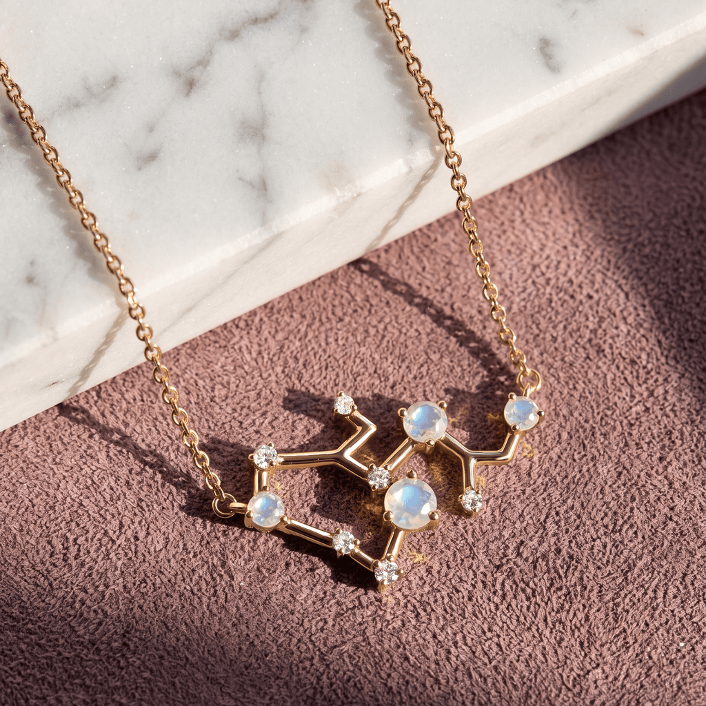 Moonstone Sagittarius Zodiac Constellation & Heroine Necklaces