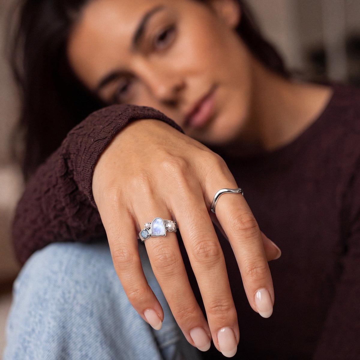 Moonstone Pearl Ring - Heirloom