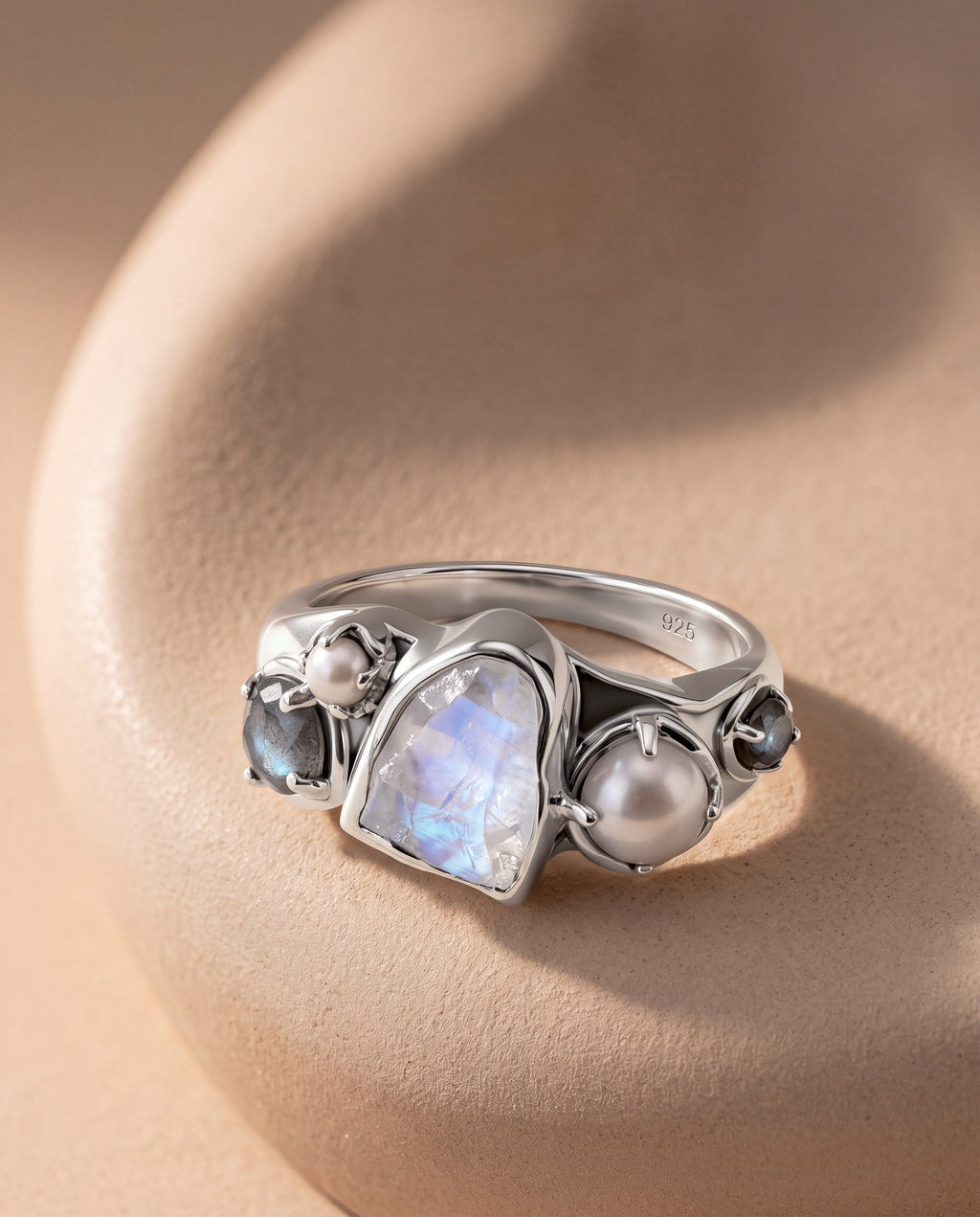 Moonstone Pearl Ring - Heirloom