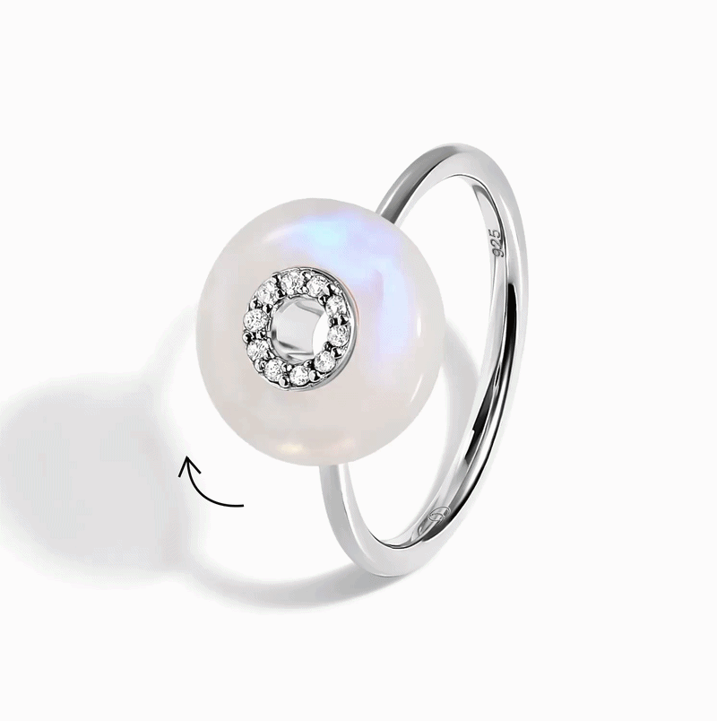 Moonstone Fidget Ring - Liora