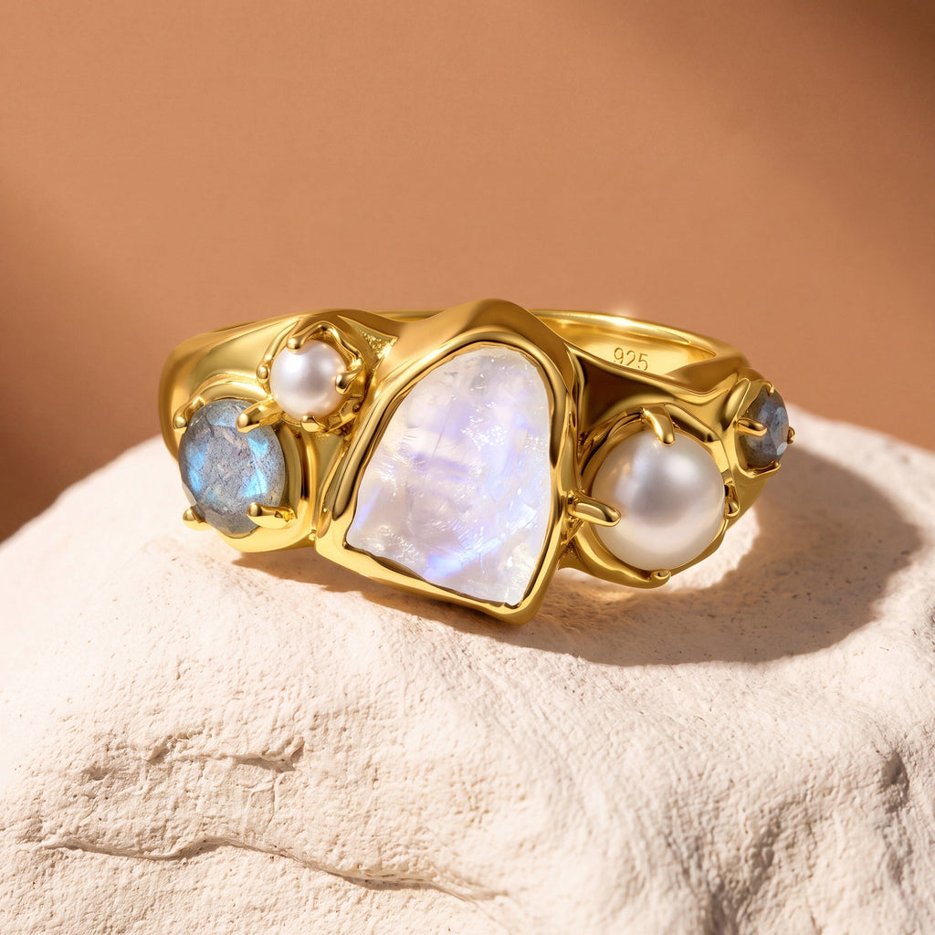 Moonstone Pearl Ring - Heirloom