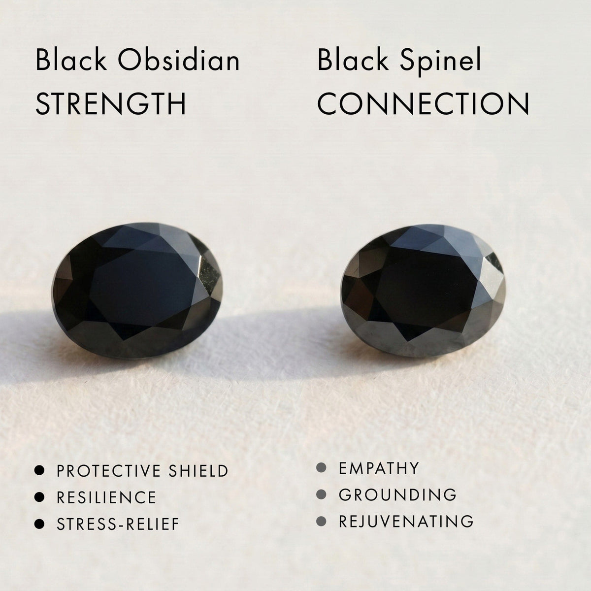 Black Obsidian Black Spinel Ring - Harlow