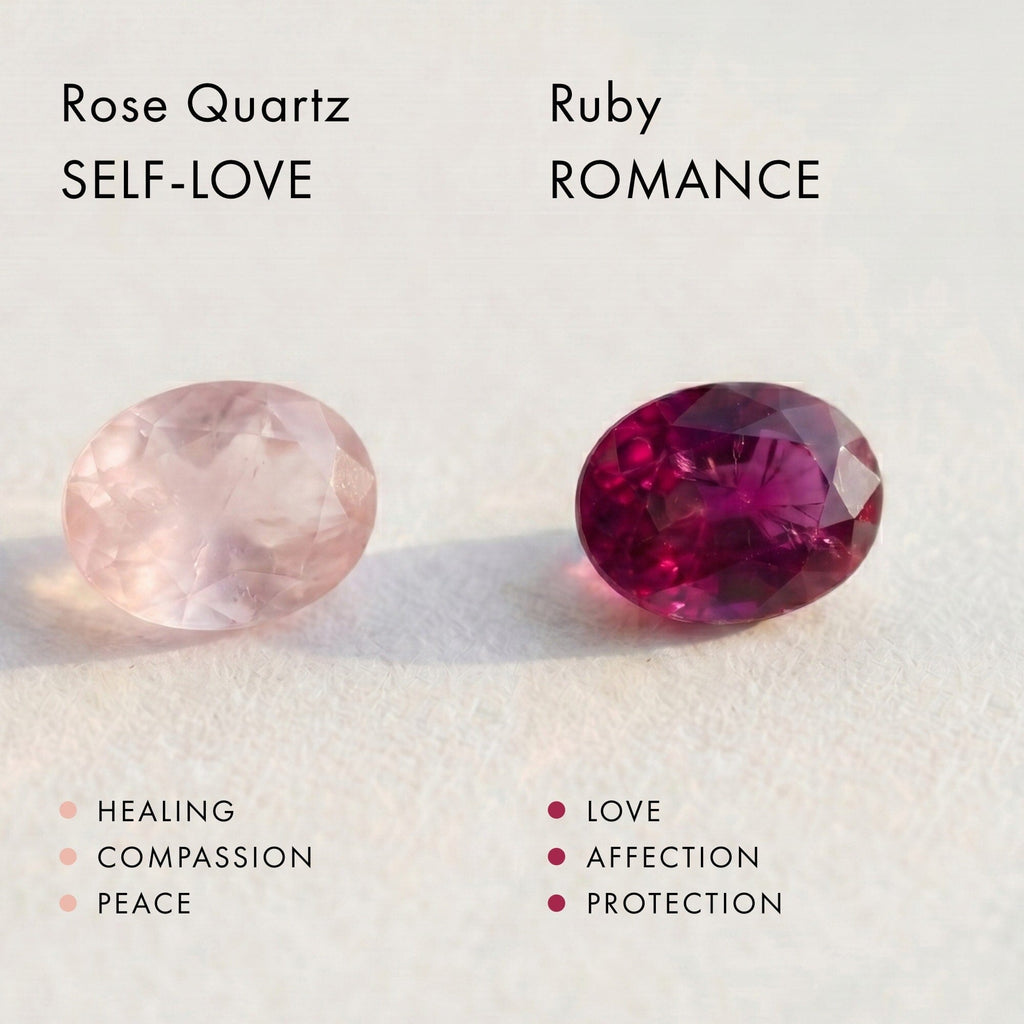 Rose Quartz Flow & Ruby Stardust Rings