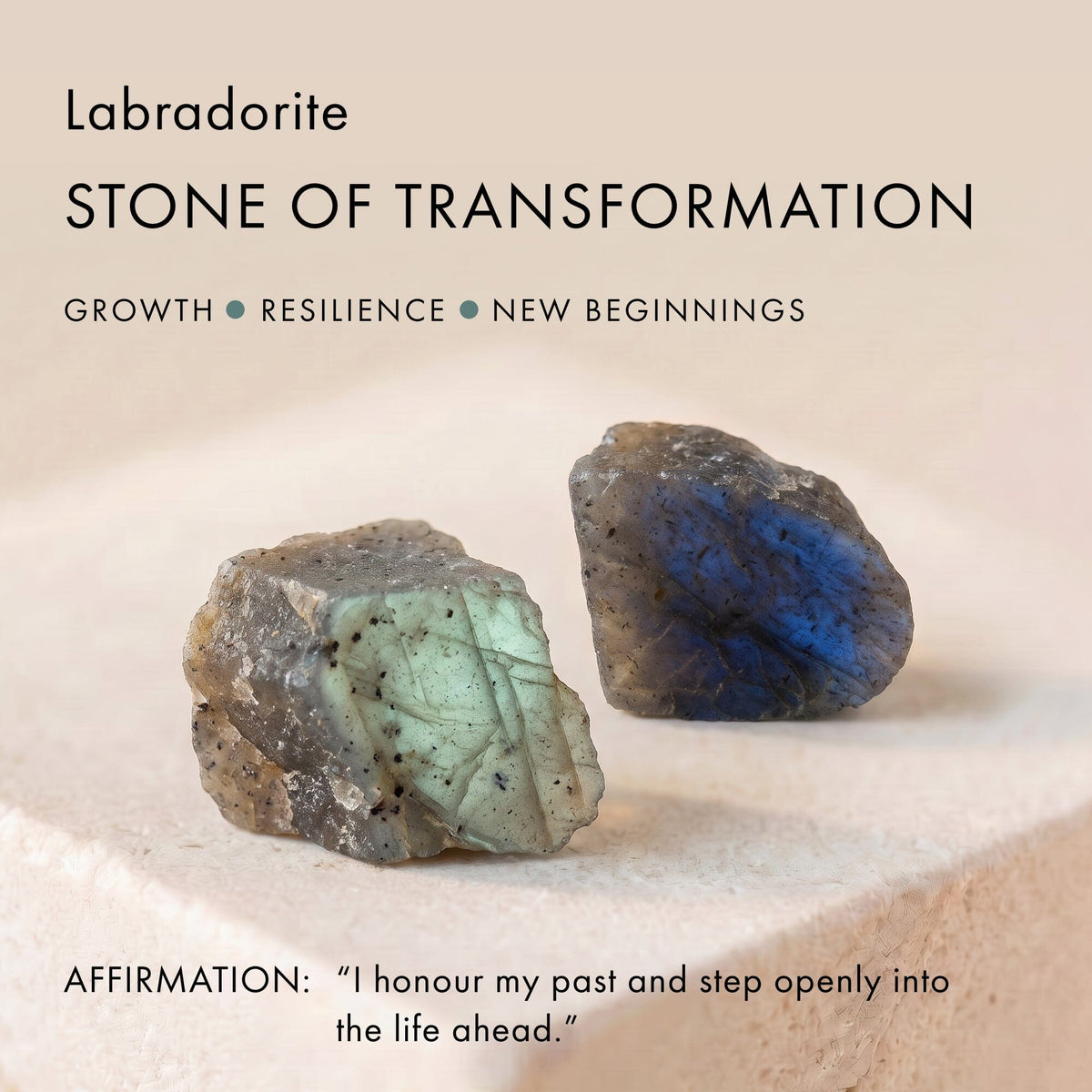 Raw Crystal Earrings - Celestial Labradorite