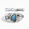 Labradorite Heirloom & Magma Rings