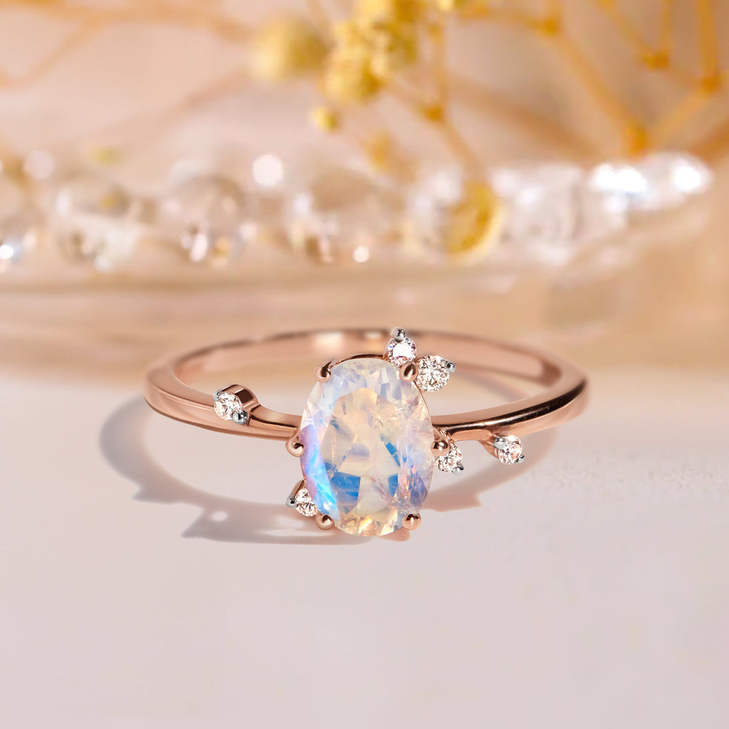 Moonstone Lab Diamond Ring - Muse