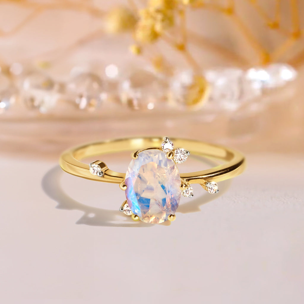 Moonstone Lab Diamond Ring - Muse