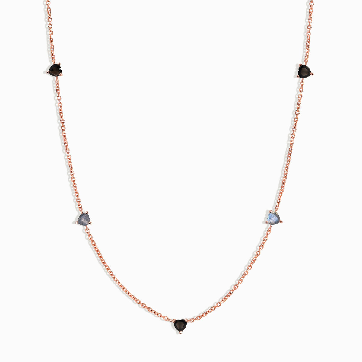 Black Obsidian Labradorite Necklace - Crush