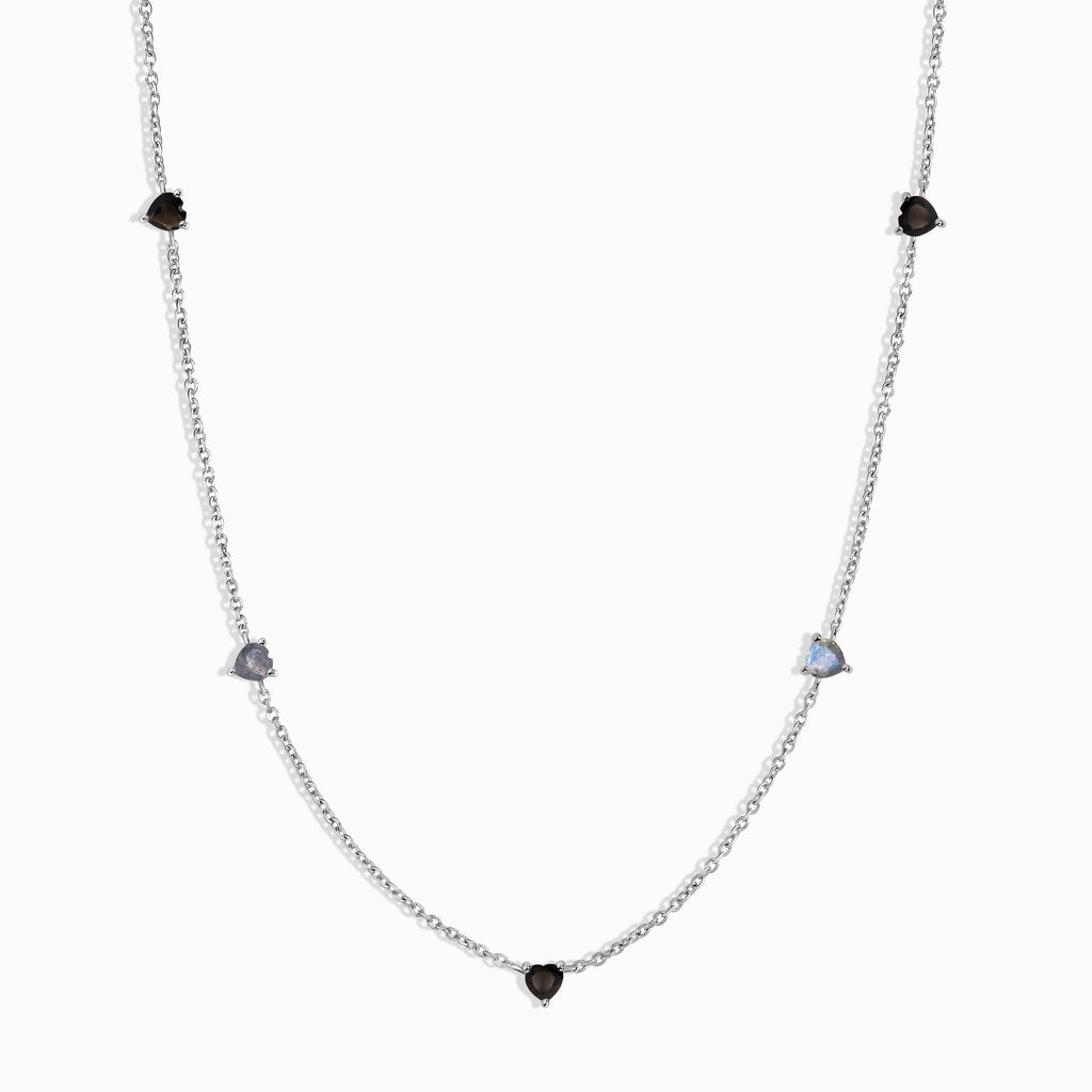 Black Obsidian Labradorite Necklace - Crush