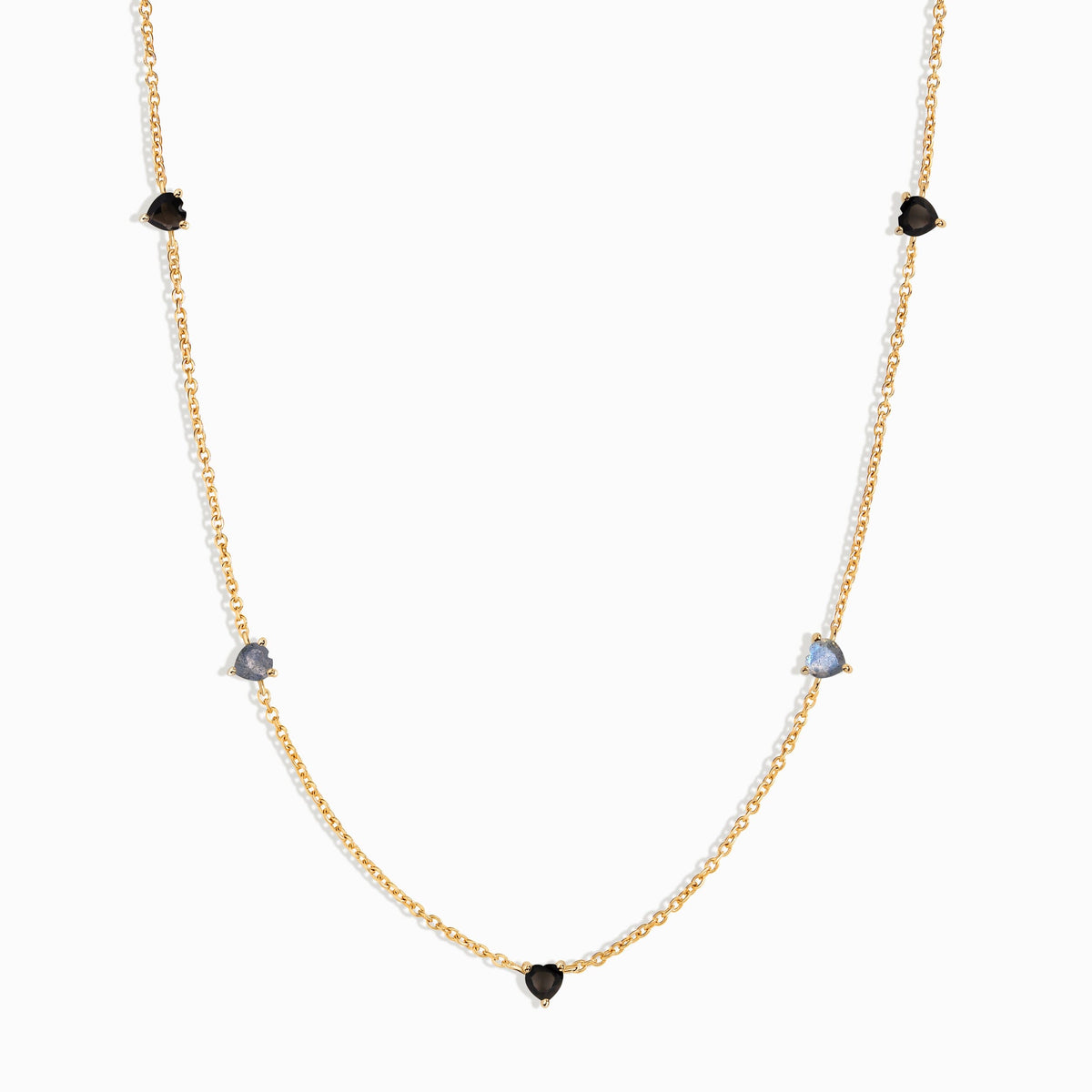 Black Obsidian Labradorite Necklace - Crush