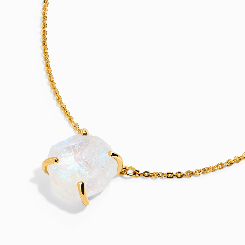 Raw Crystal Necklace - Moonstone 'Intuition'