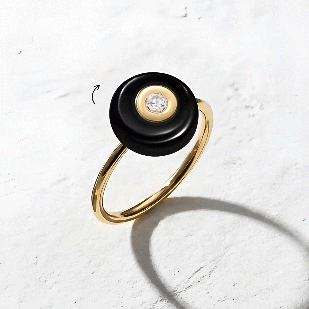 Black Obsidian Fidget Ring - Ora