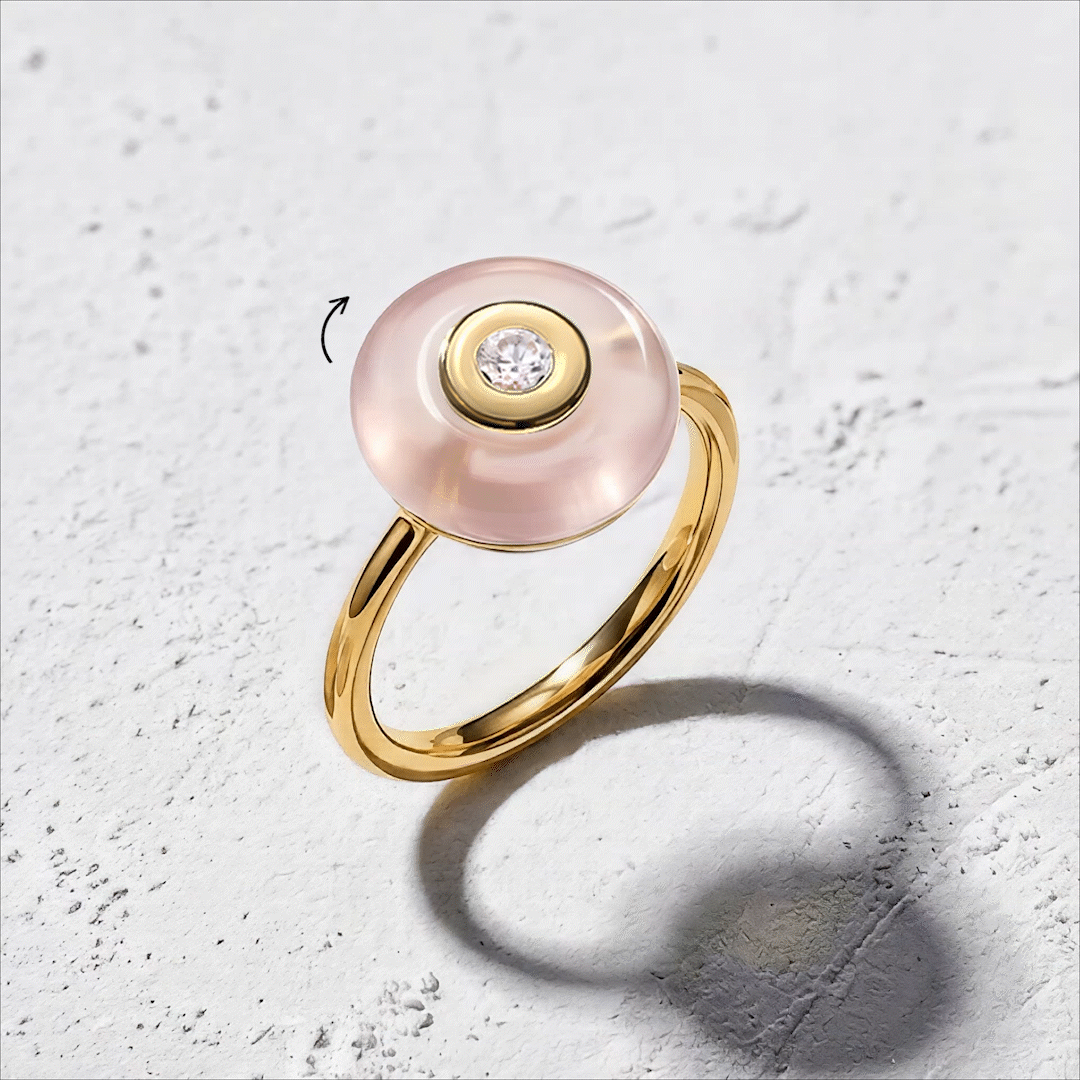 Rose Quartz Fidget Ring - Ora