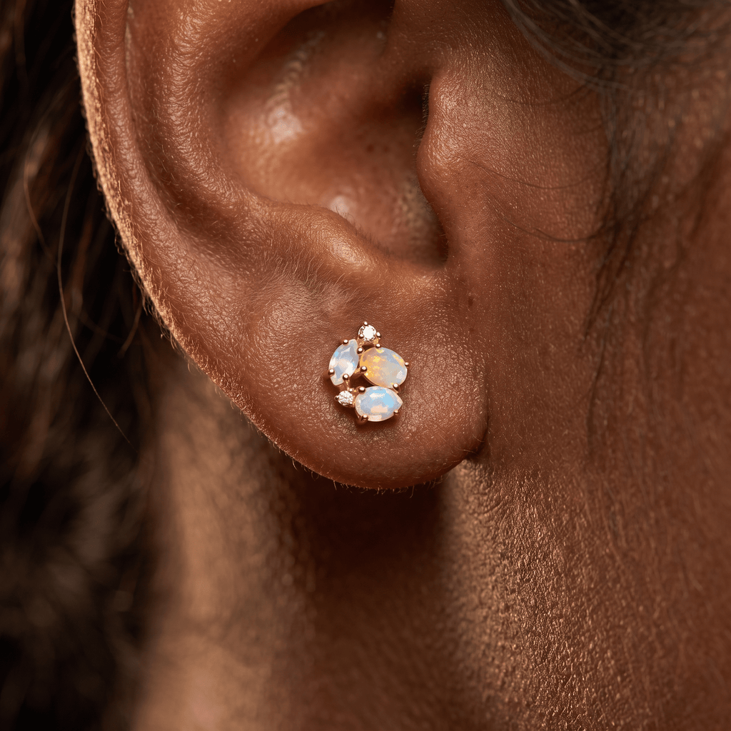 Opal Moonstone Earrings - Orion