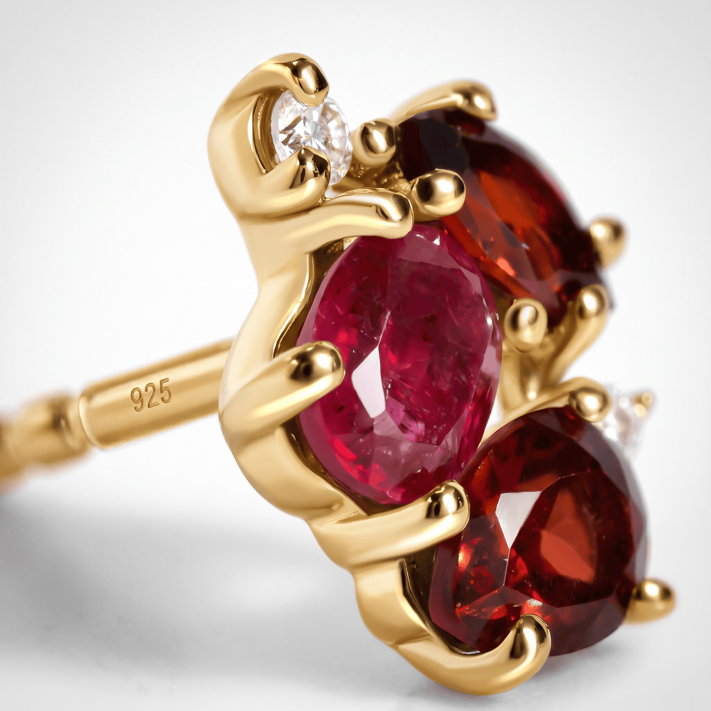 Ruby Garnet Earrings - Orion