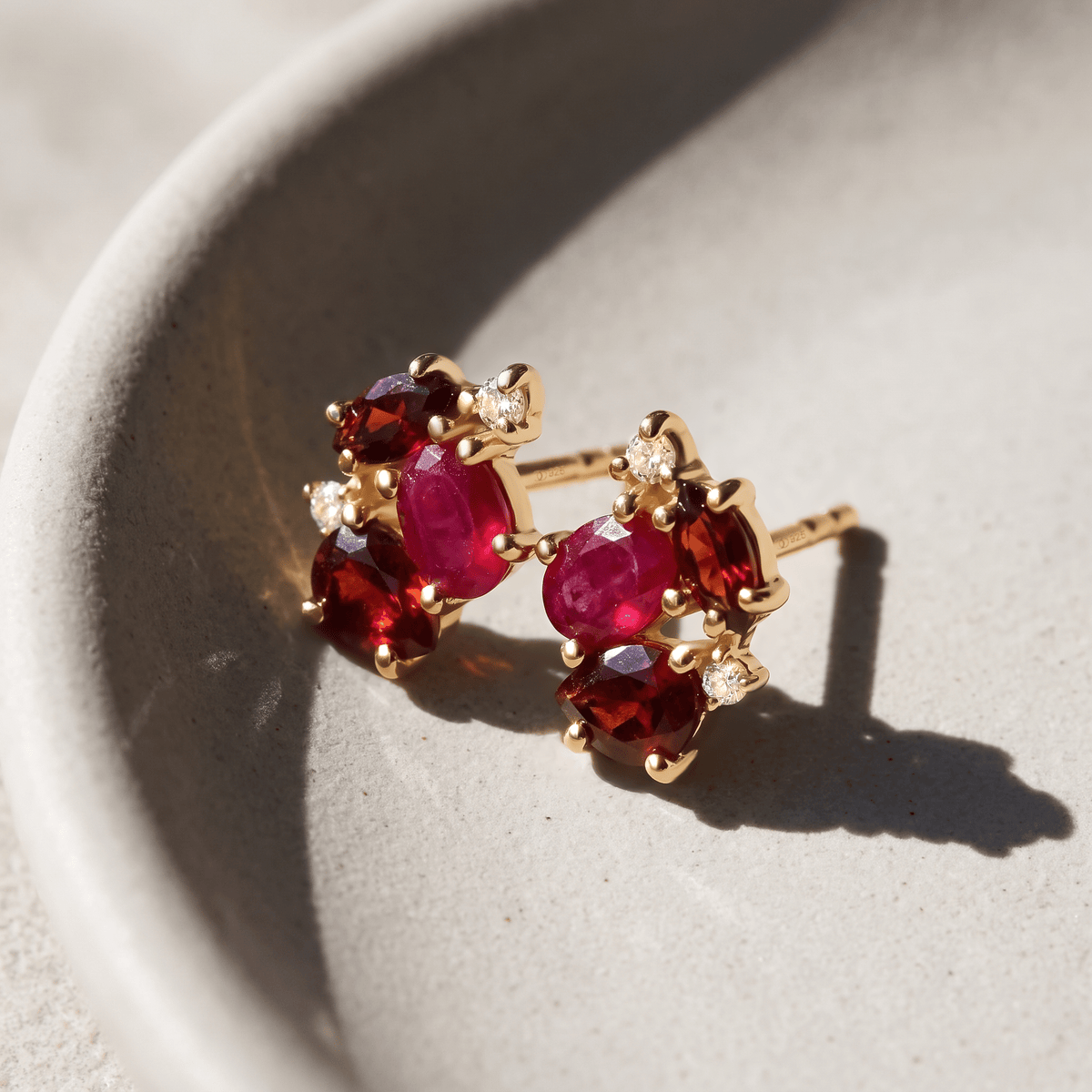Ruby Garnet Earrings - Orion