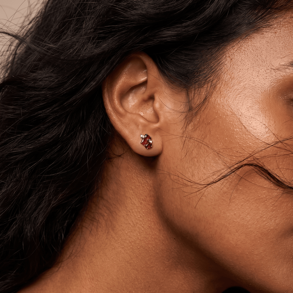 Ruby Garnet Earrings - Orion