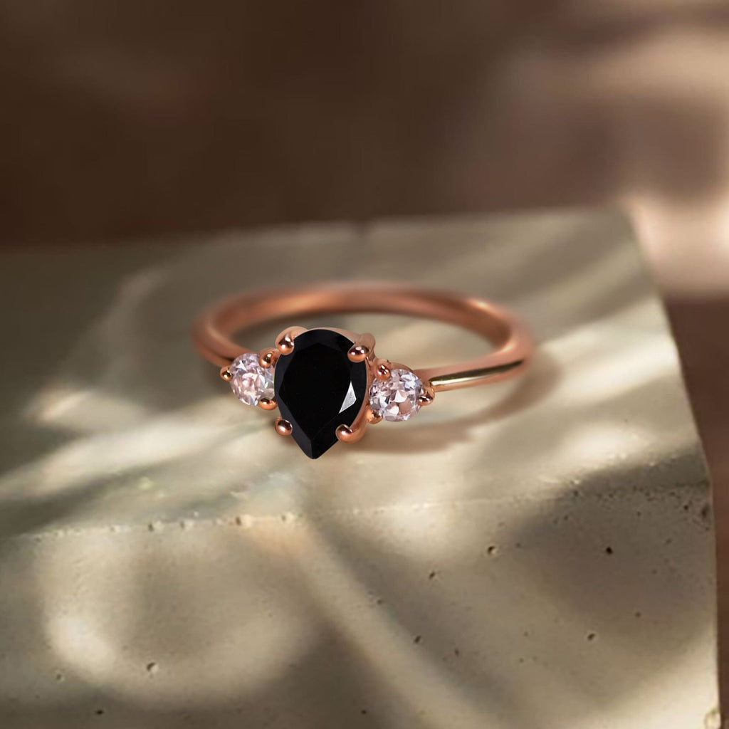 Black Obsidian Ring - Lania