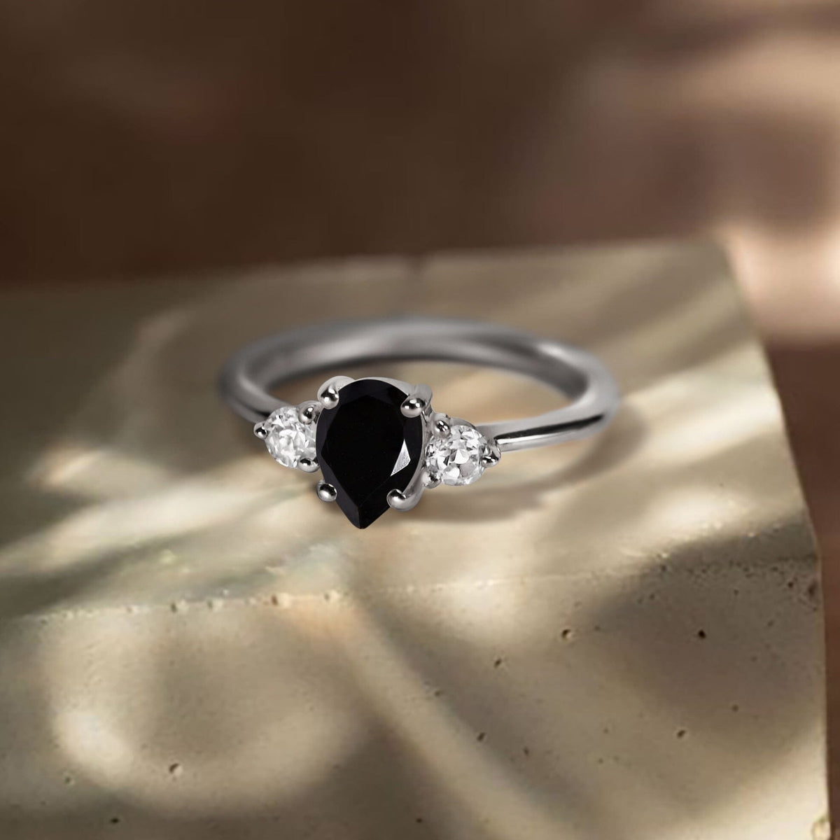 Black Obsidian Ring - Lania