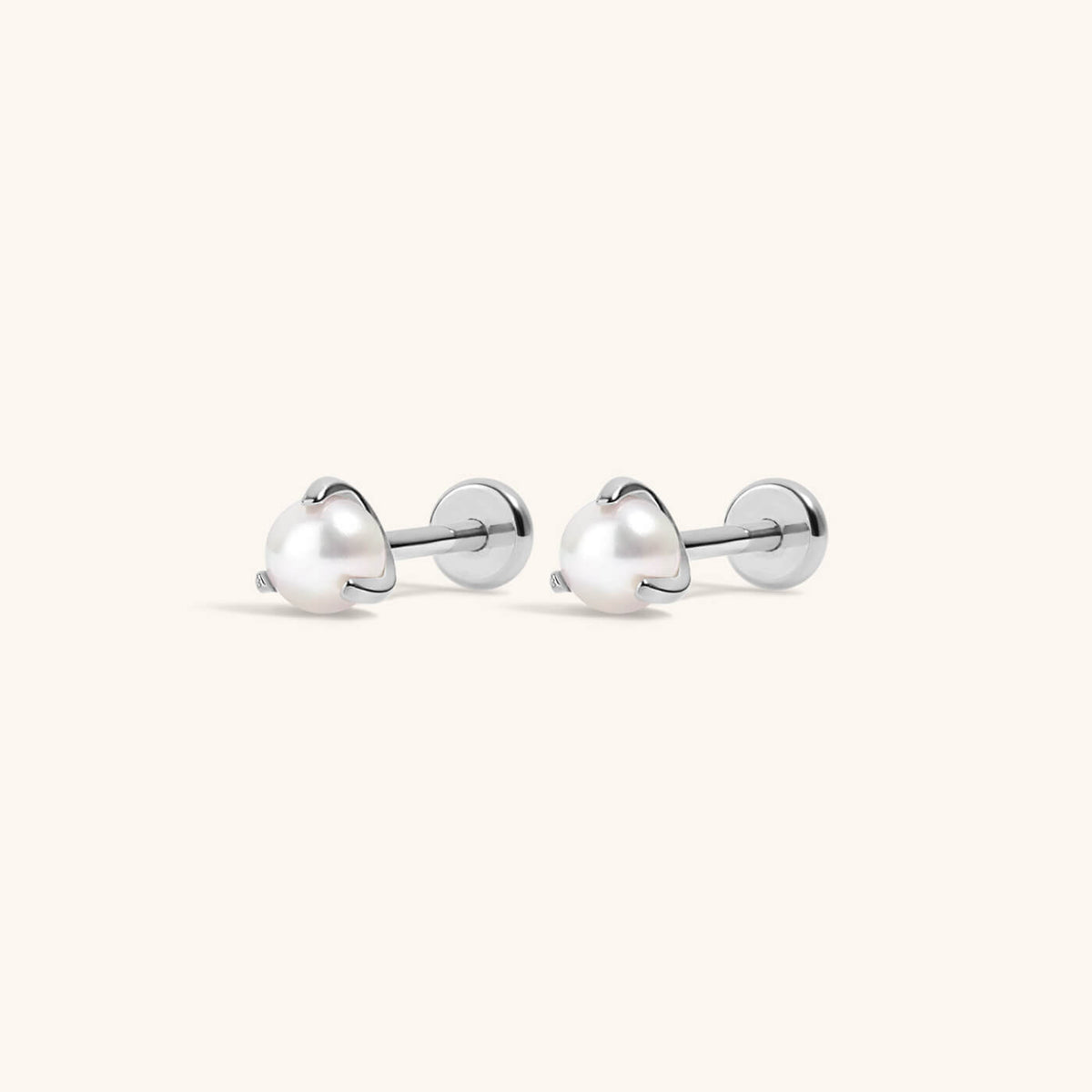 Pearl Nap Earrings, 3mm