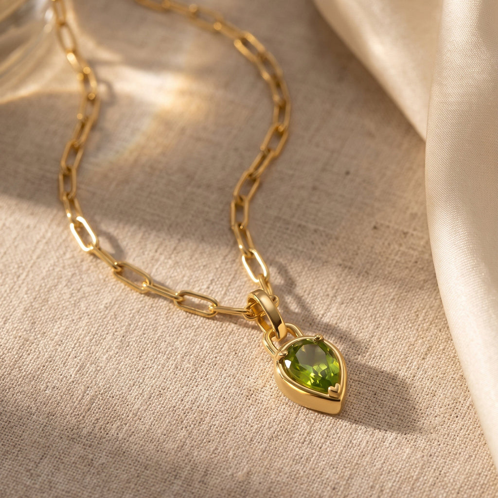 Peridot Talis Widelink Necklace - August Birthstone