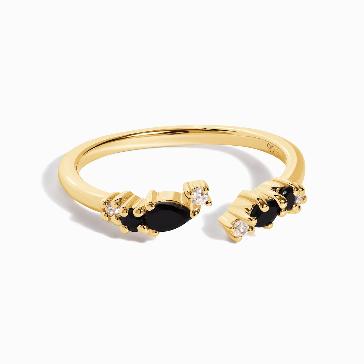 Adjustable Black Onyx Ring - Flourish