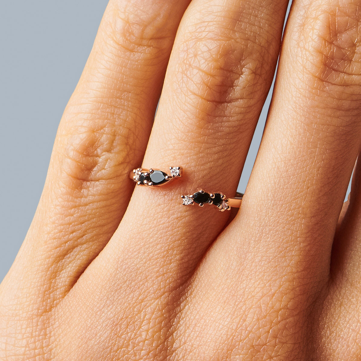 Adjustable Black Onyx Ring - Flourish