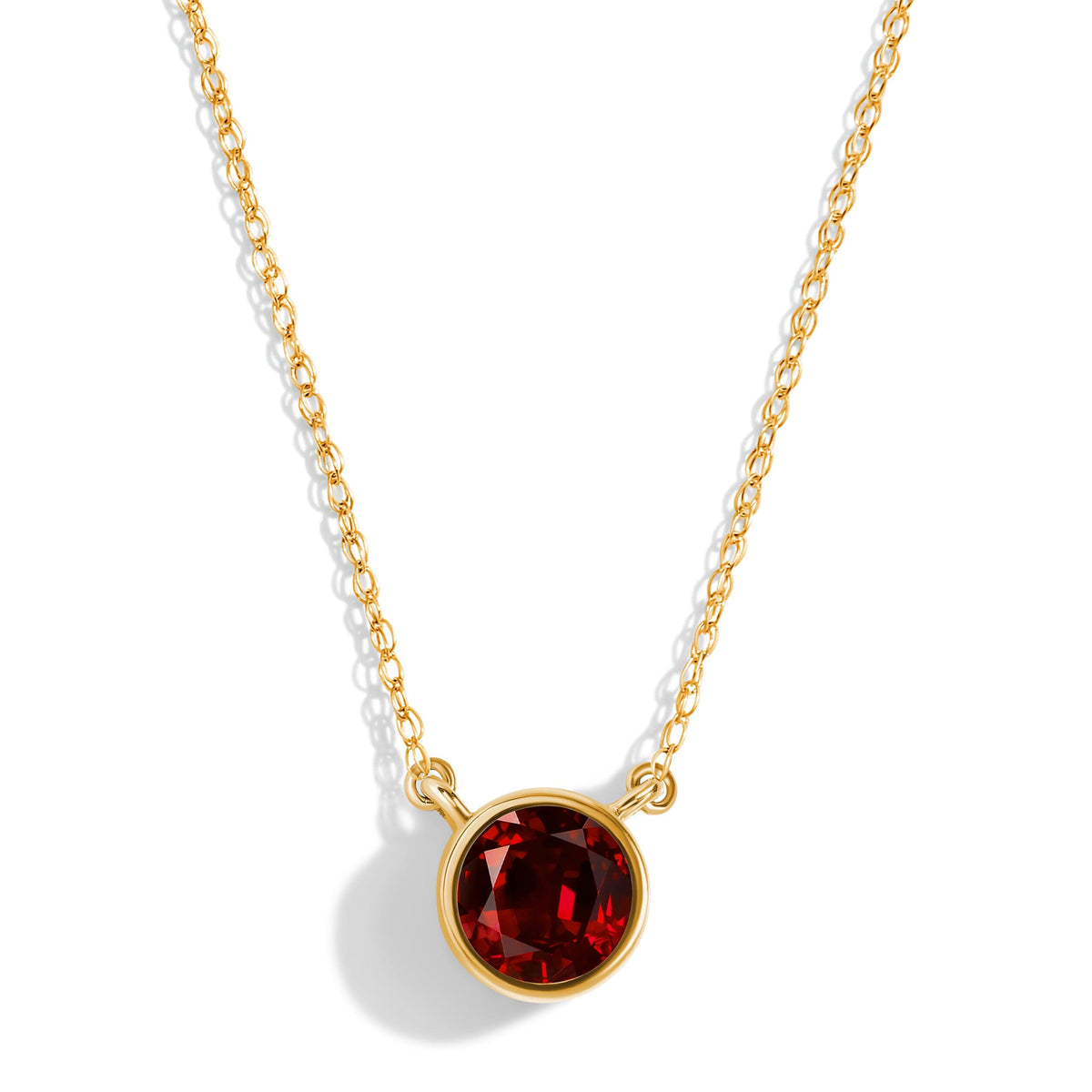 Garnet Necklace - Solitaire