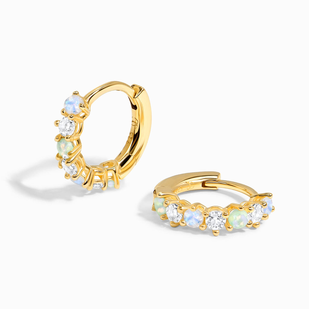 Moonstone Multigem Earrings - Bonny Hoops