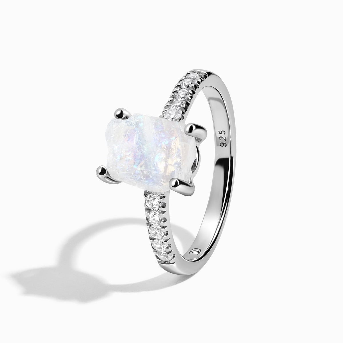 Raw Crystal Ring - Ritzy Moonstone