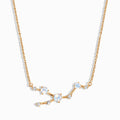 Fine Moonstone Lab Diamond Necklace - Taurus Zodiac Constellation