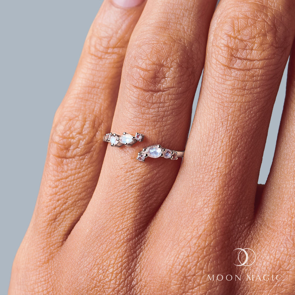 Adjustable Moonstone Ring - Flourish